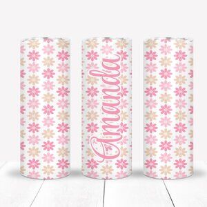 Girls Pink Stainless Steel Tumbler, Girls Cup, Custom Name (optional)